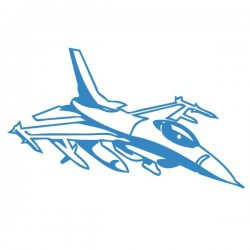 Wandtattoo Kampfflugzeugs F 16