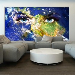 Wandbild Augen auf der Erde